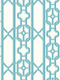 Scalamandre Joanna Fret Turquoise Wallpaper