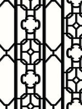 Scalamandre Joanna Fret Onyx Wallpaper