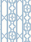 Scalamandre Joanna Fret Blue Jay Wallpaper