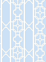 Scalamandre Joanna Fret Powder Blue Wallpaper