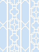 Scalamandre Joanna Fret Powder Blue Wallpaper