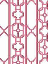 Scalamandre Joanna Fret Raspberry Wallpaper