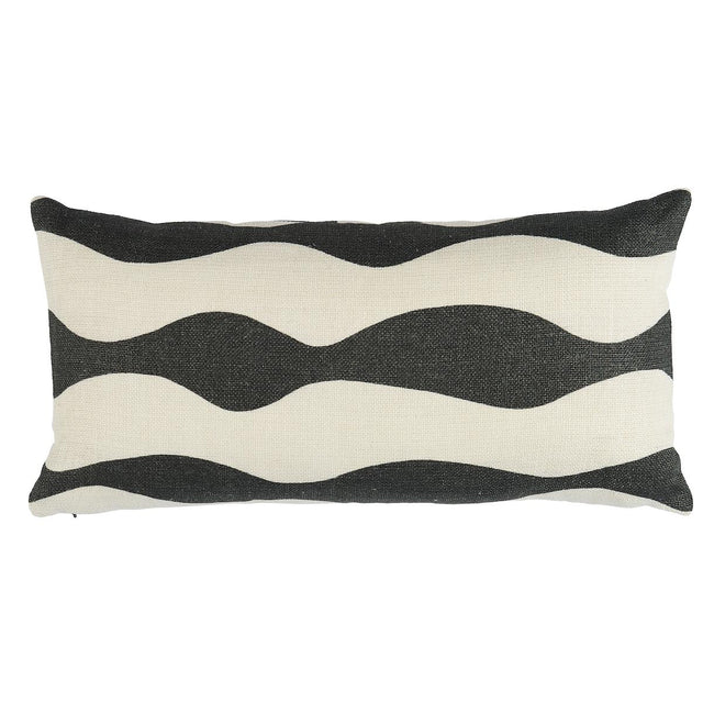 Schumacher Graphite 24" x 12" Ellsworth Pillow