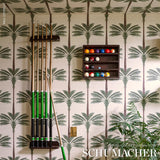 Schumacher A Palm Is A Palm Sisal Daylight Evergreen Wallpaper