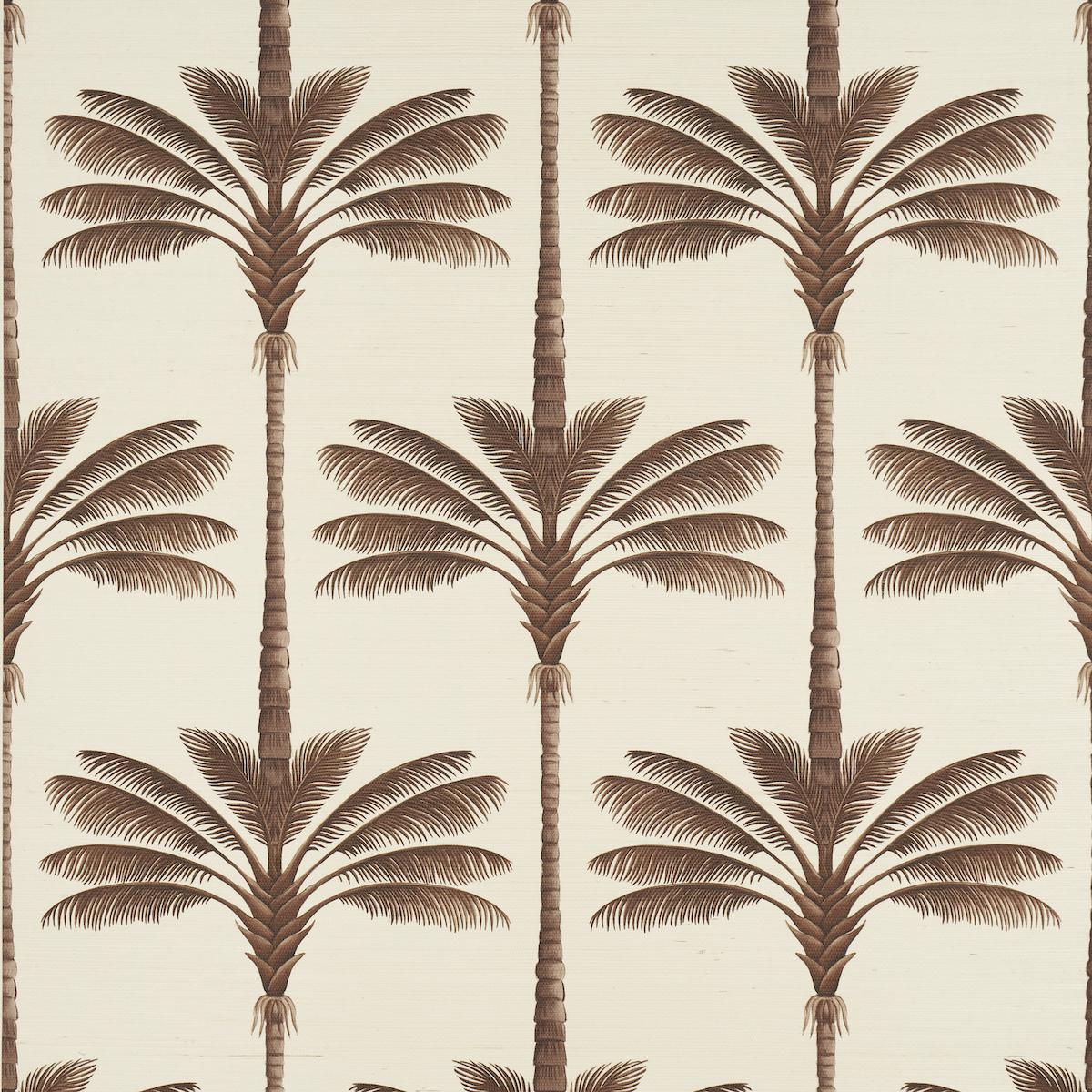 Schumacher A Palm Is A Palm Sisal Chocolate Meets Tobacco Wallpaper