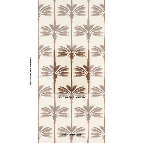 Schumacher A Palm Is A Palm Sisal Chocolate Meets Tobacco Wallpaper