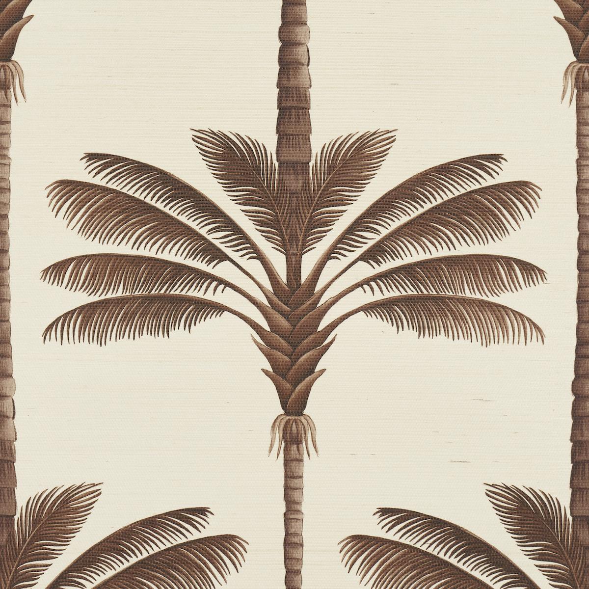 Schumacher A Palm Is A Palm Sisal Chocolate Meets Tobacco Wallpaper