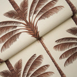 Schumacher A Palm Is A Palm Sisal Chocolate Meets Tobacco Wallpaper