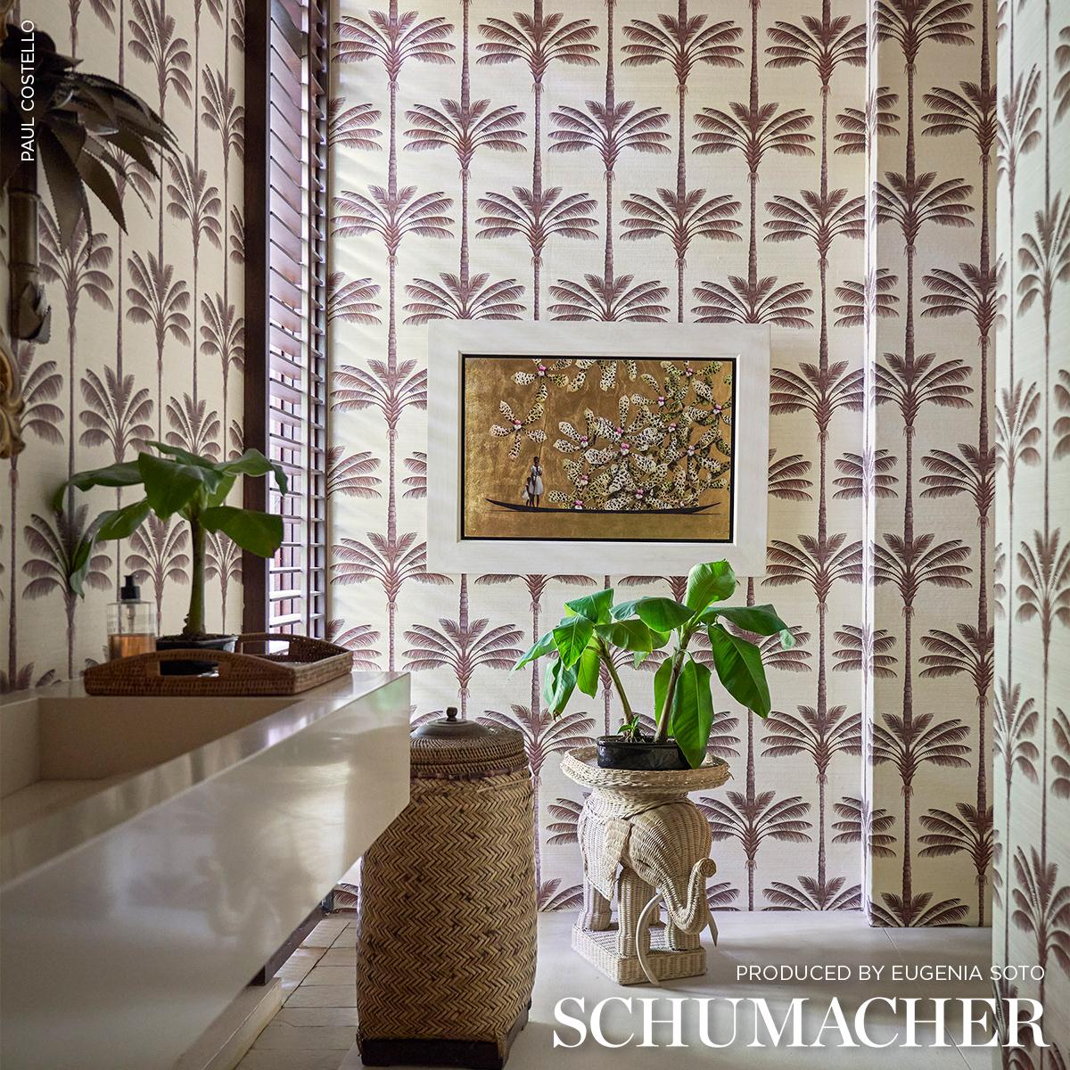 Schumacher A Palm Is A Palm Sisal Chocolate Meets Tobacco Wallpaper