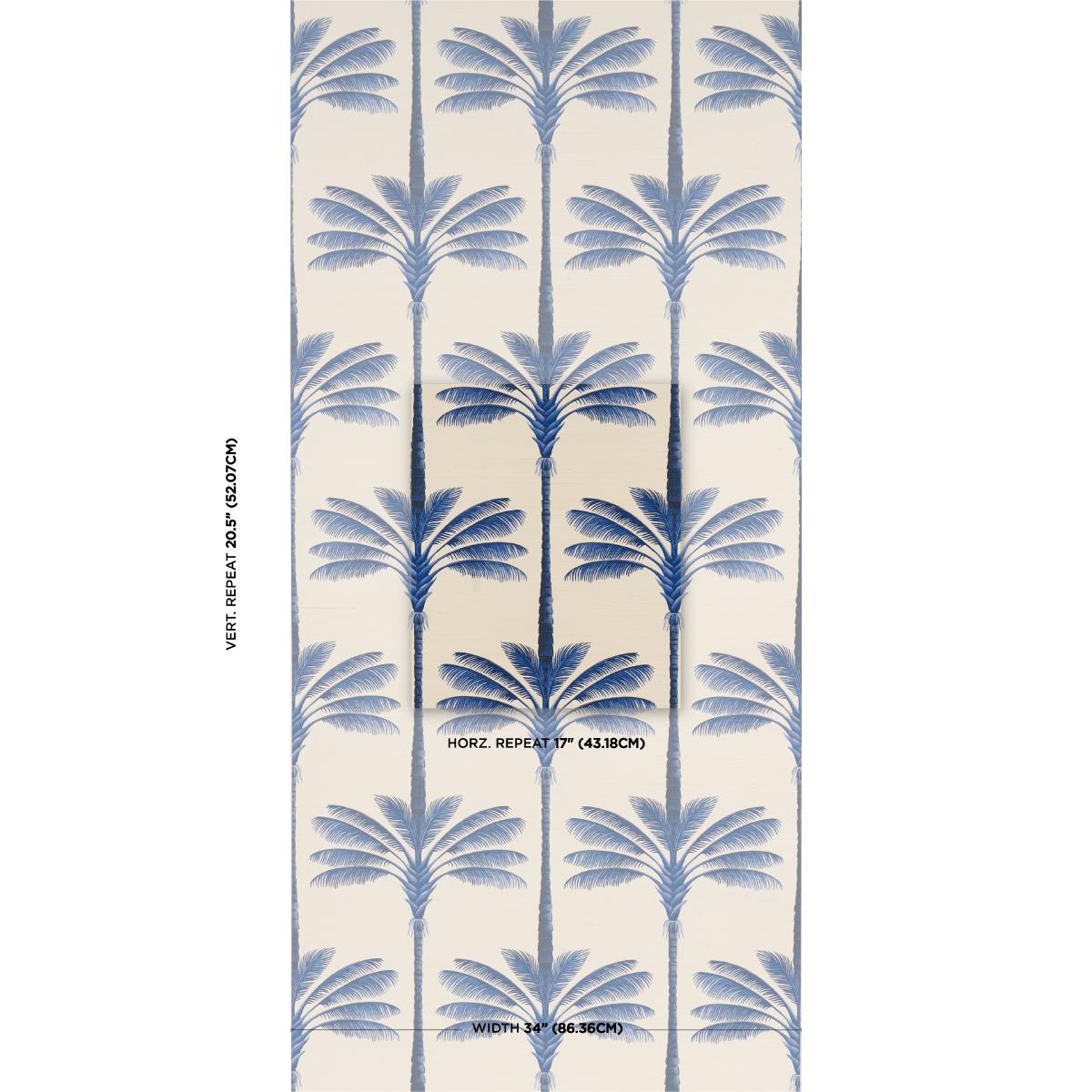 Schumacher A Palm Is A Palm Sisal Indigo Palm Grove Wallpaper