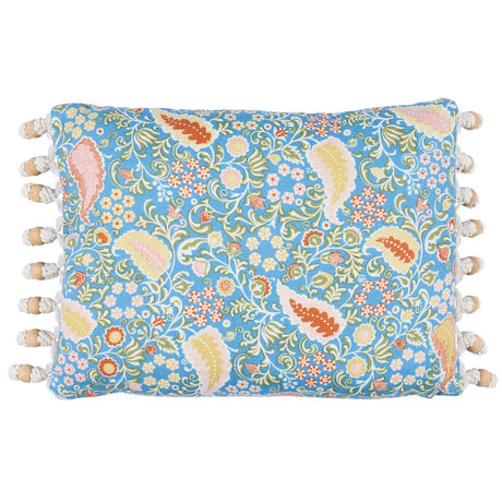 Schumacher Peggy Paisley Azure 16" x 12" Pillow
