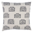 Schumacher Ode Charcoal 16" x 16" Pillow