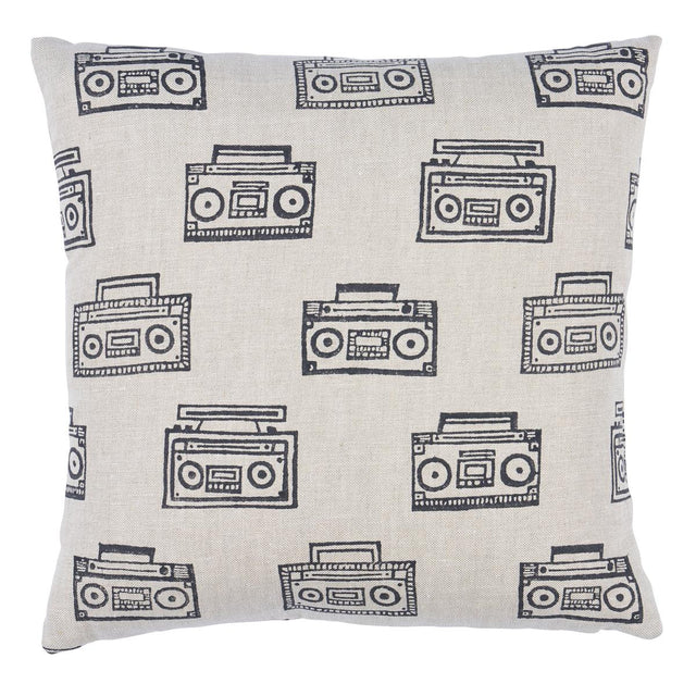 Schumacher Ode Charcoal 16" x 16" Pillow
