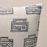 Schumacher Ode Charcoal 16" x 16" Pillow