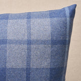 Schumacher Slate 18" x 18" Montana Wool Plaid Pillow