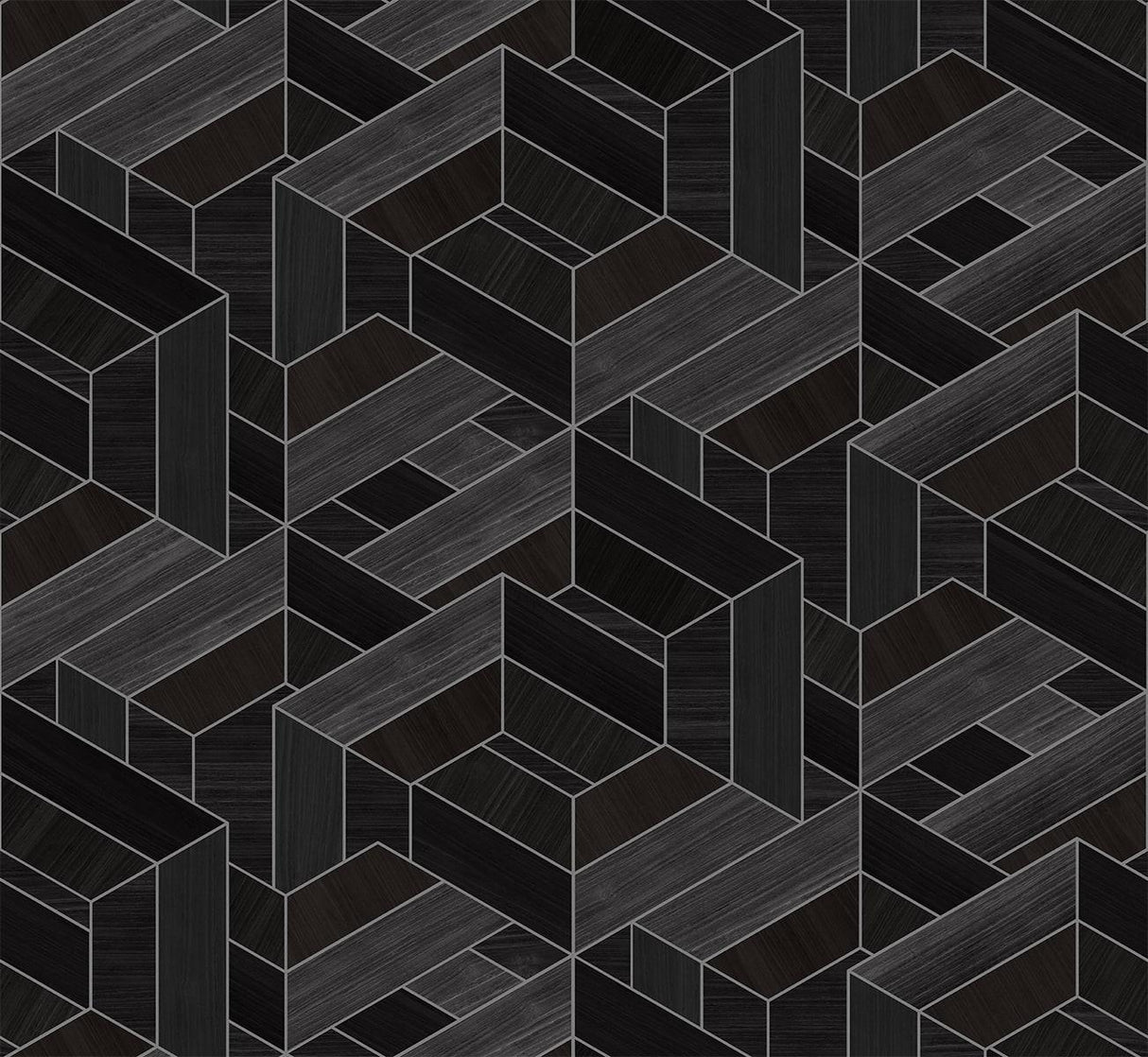 Seabrook Linnea Onyx Wallpaper