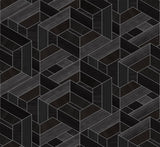 Seabrook Linnea Onyx Wallpaper