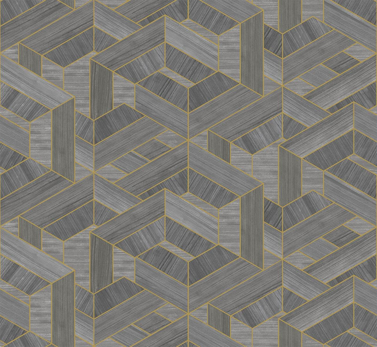 Seabrook Linnea Graphite Dust Wallpaper