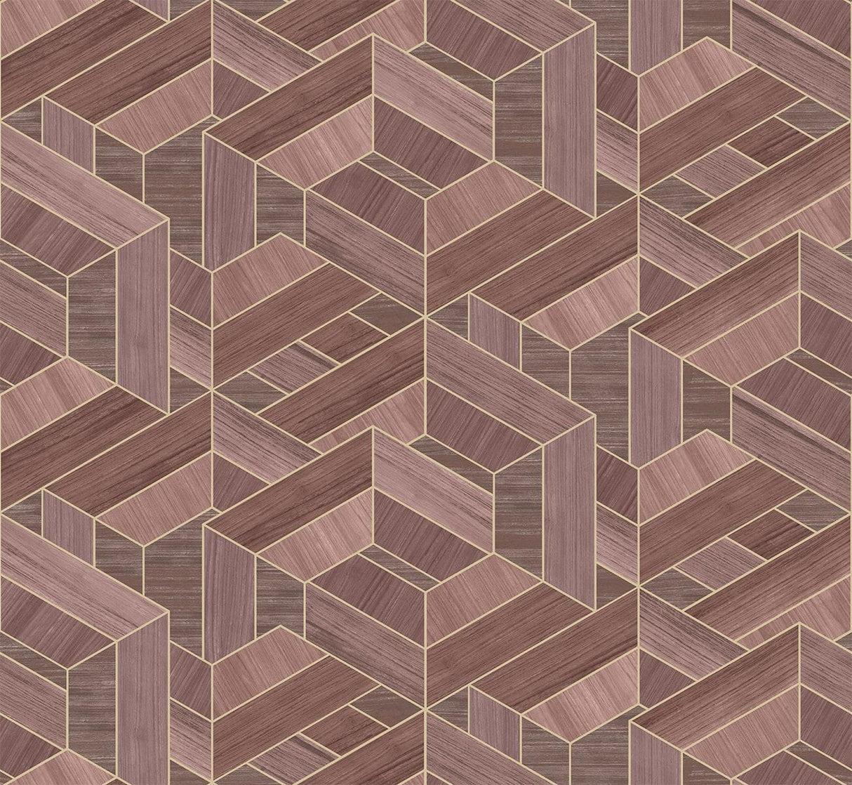 Seabrook Linnea Soft Wine Wallpaper