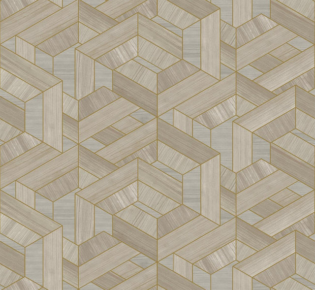 Seabrook Linnea Antiqued Silver Wallpaper