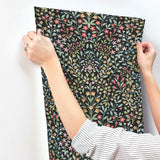 Magnolia Home Garden Terrace Black Wallpaper