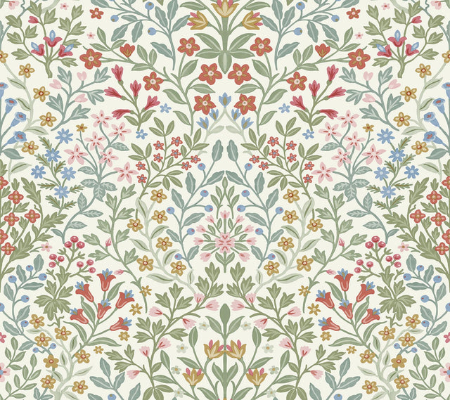 Magnolia Home Garden Terrace White Wallpaper