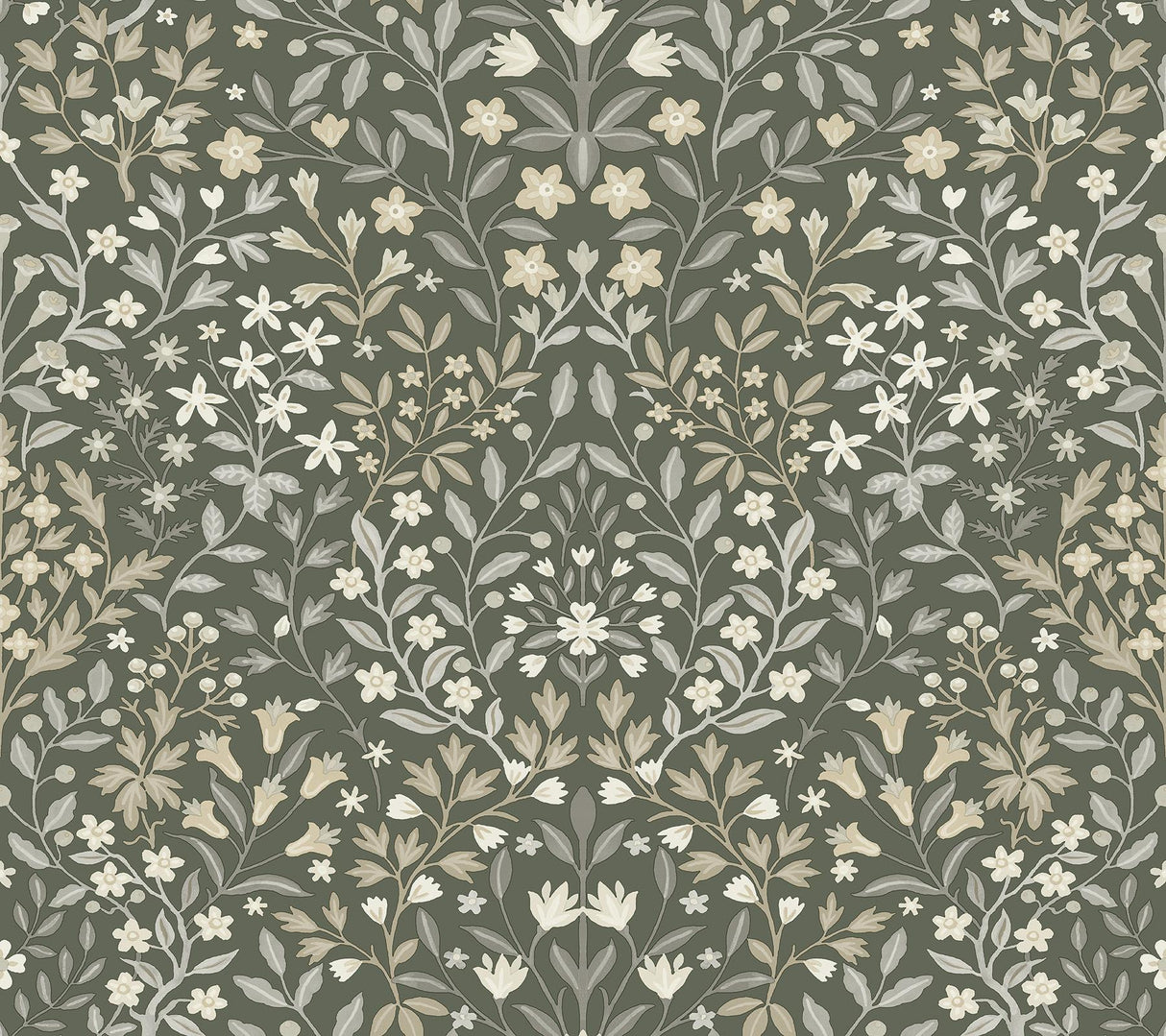 Magnolia Home Garden Terrace Green Wallpaper