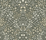 Magnolia Home Garden Terrace Green Wallpaper