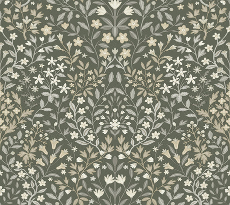 Magnolia Home Garden Terrace Green Wallpaper