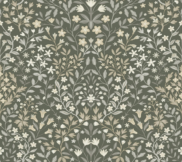 Magnolia Home Garden Terrace Green Wallpaper