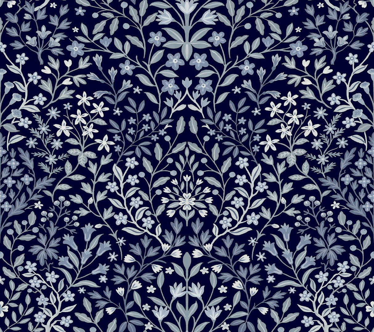 Magnolia Home Garden Terrace Blue Wallpaper