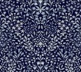 Magnolia Home Garden Terrace Blue Wallpaper