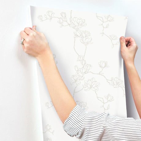 Magnolia Home Magnolia Branches Beige Wallpaper