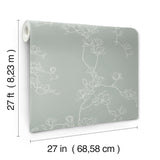 Magnolia Home Magnolia Branches Blue Wallpaper