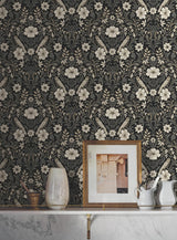 Magnolia Home Colette Black Wallpaper