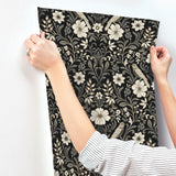 Magnolia Home Colette Black Wallpaper