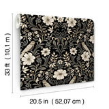 Magnolia Home Colette Black Wallpaper