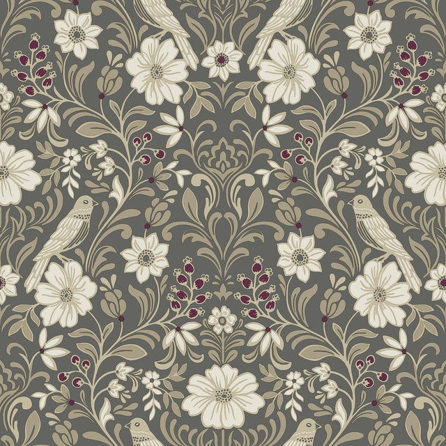 Magnolia Home Colette Grey Wallpaper