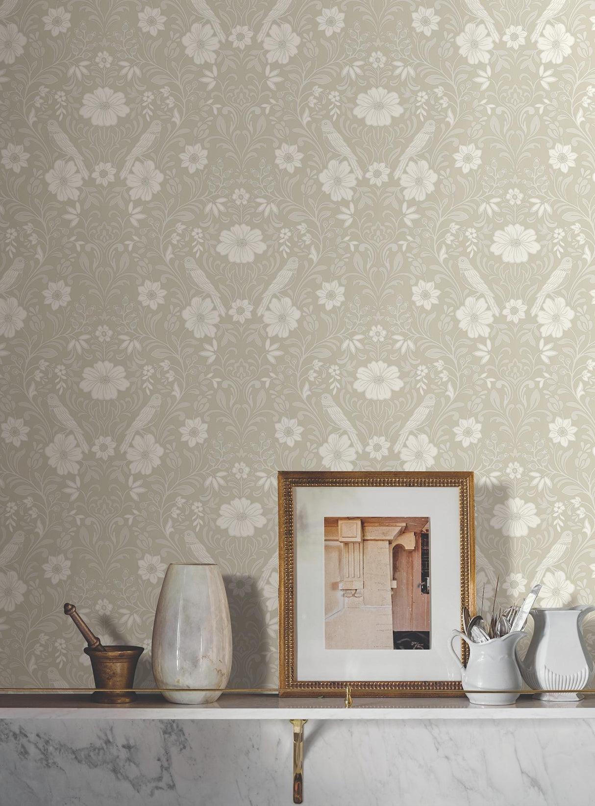 Magnolia Home Colette Beige Wallpaper