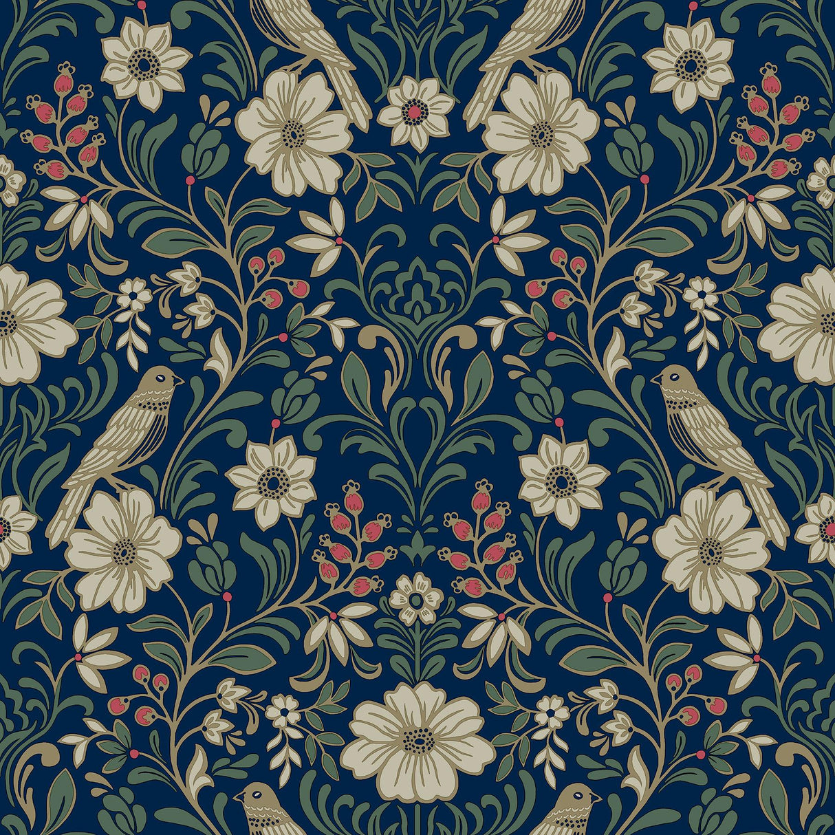 Magnolia Home Colette Blue Wallpaper