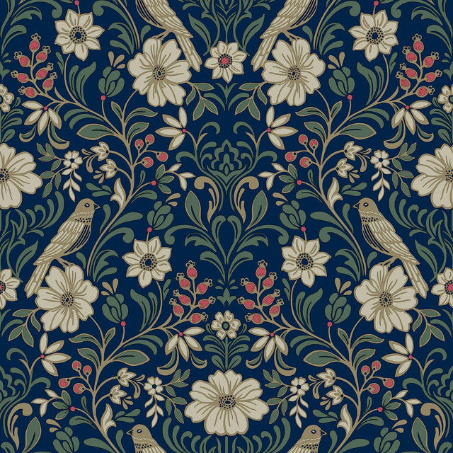Magnolia Home Colette Blue Wallpaper