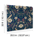 Magnolia Home Colette Blue Wallpaper