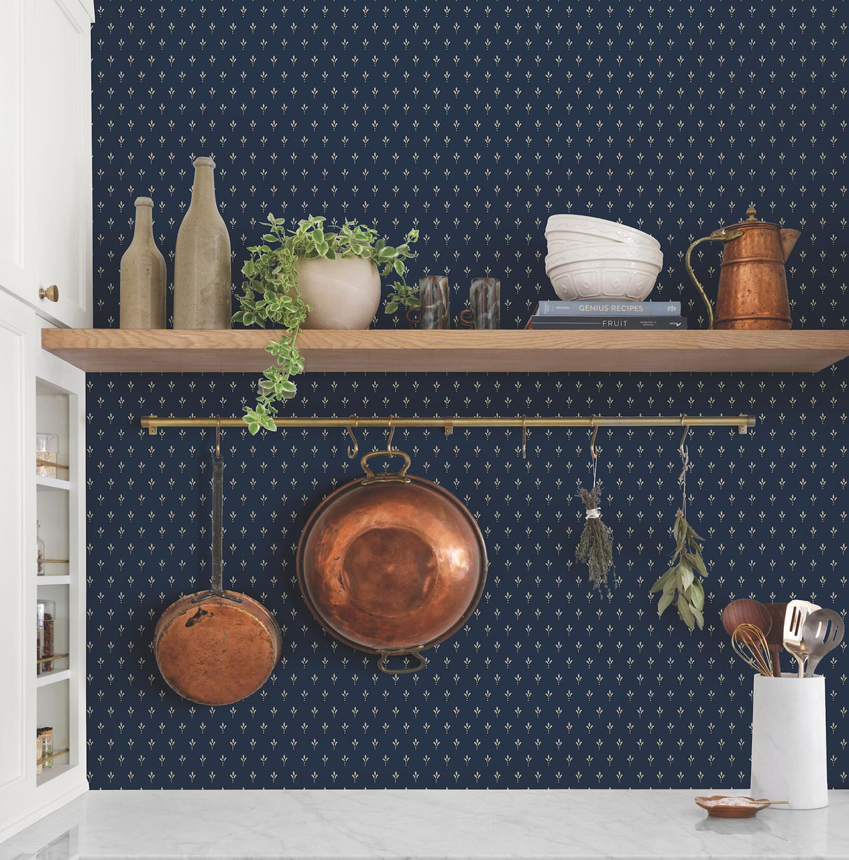Magnolia Home Charm Blue Wallpaper