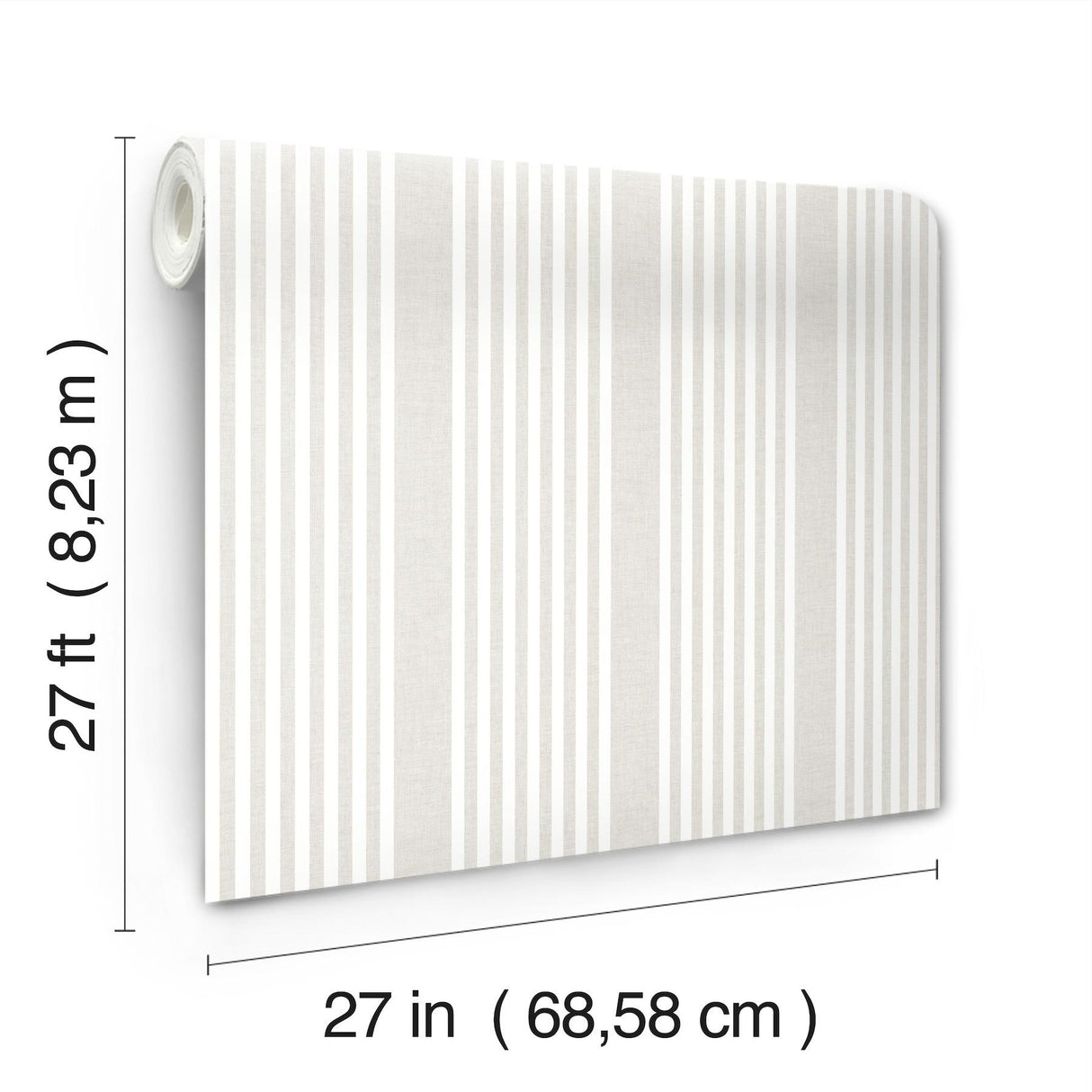 Magnolia Home French Linen Stripe Beige Wallpaper