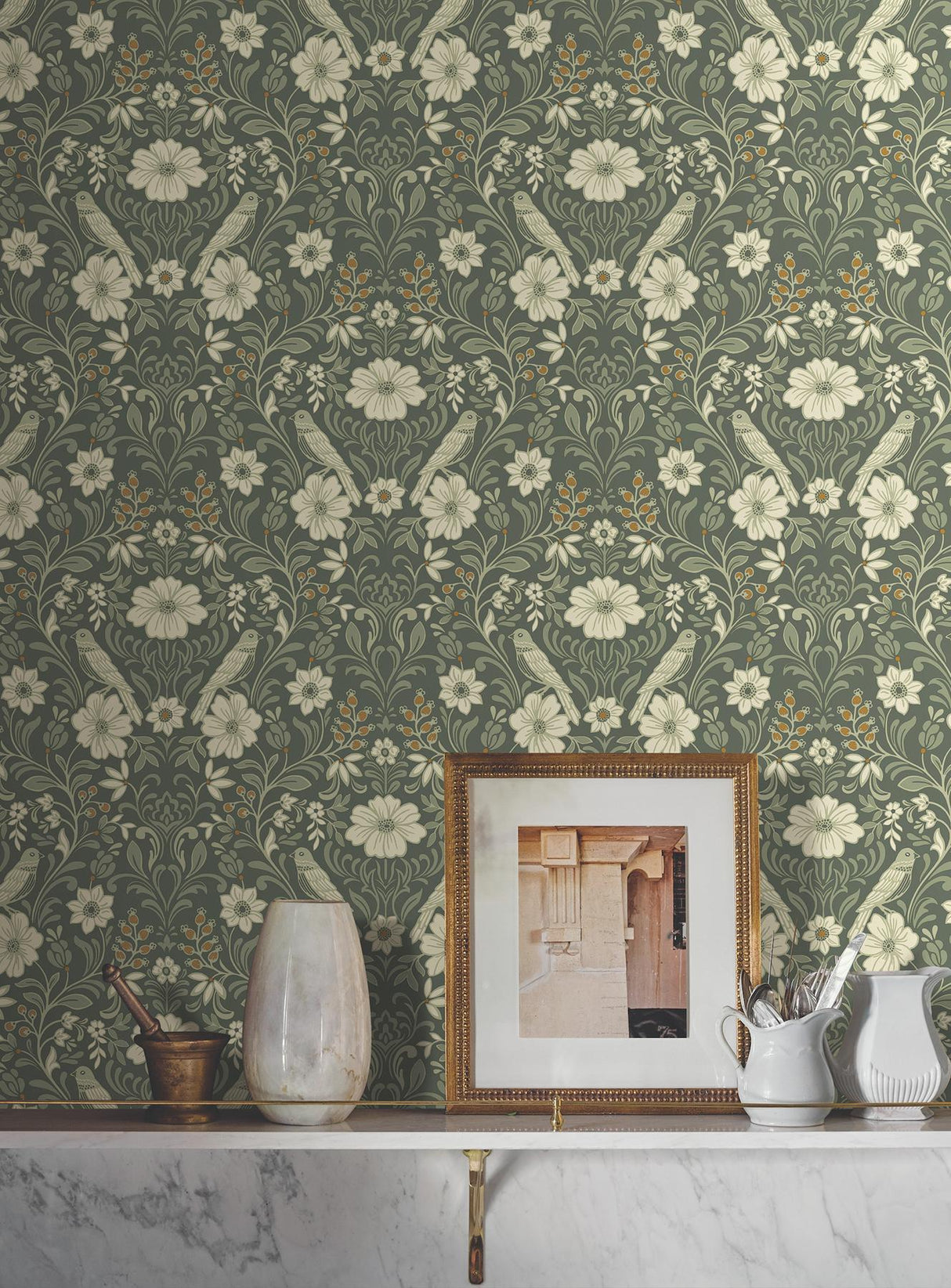 Magnolia Home Colette Green Wallpaper