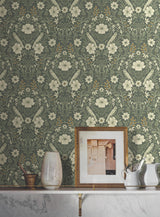 Magnolia Home Colette Green Wallpaper