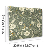 Magnolia Home Colette Green Wallpaper