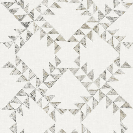 Brewster Home Fashions Scrap Quilt Grey Wallpaper