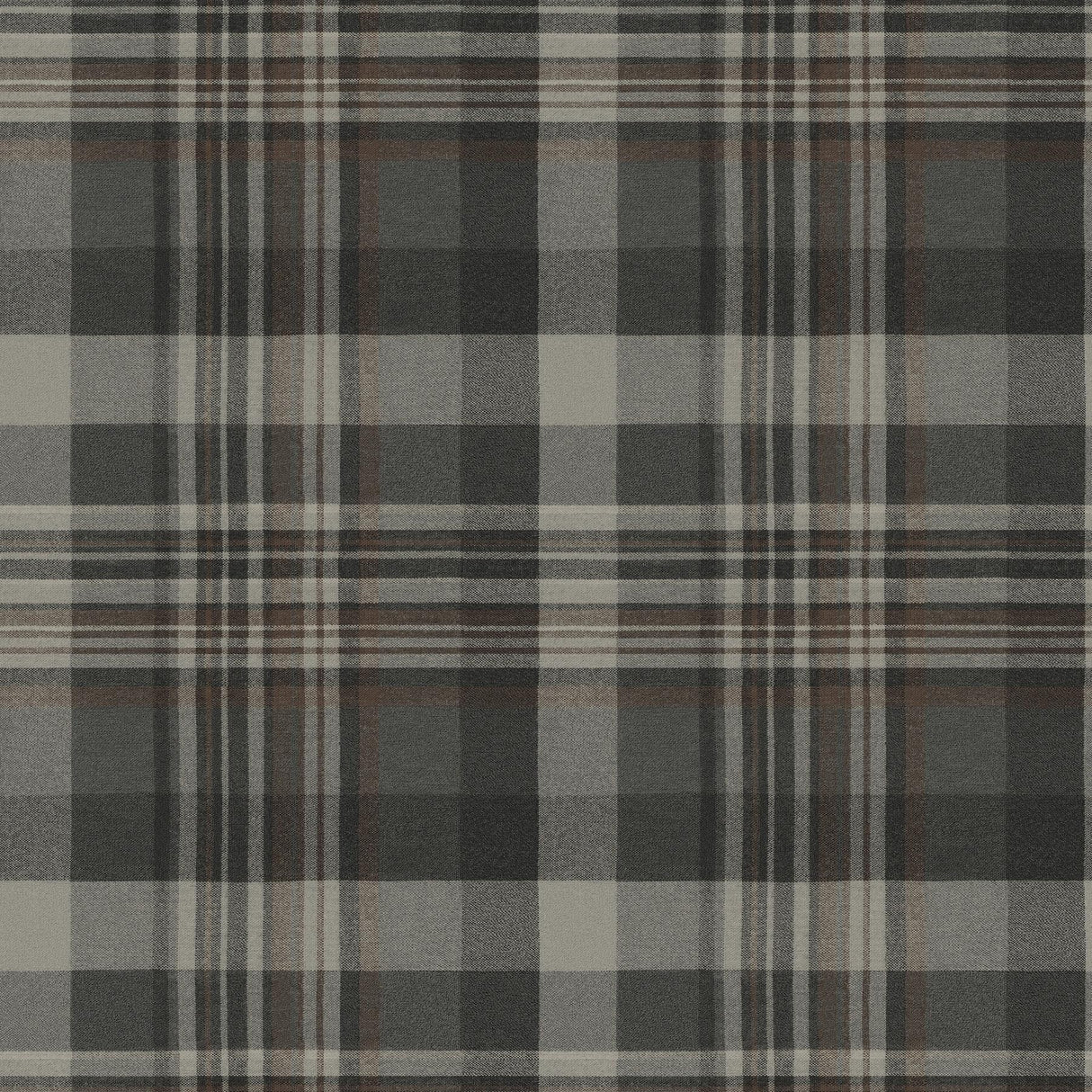 Brewster Home Fashions Dutton Plaid Charcoal Wallpaper