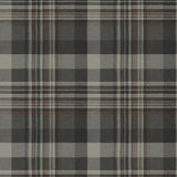 Brewster Home Fashions Dutton Plaid Charcoal Wallpaper